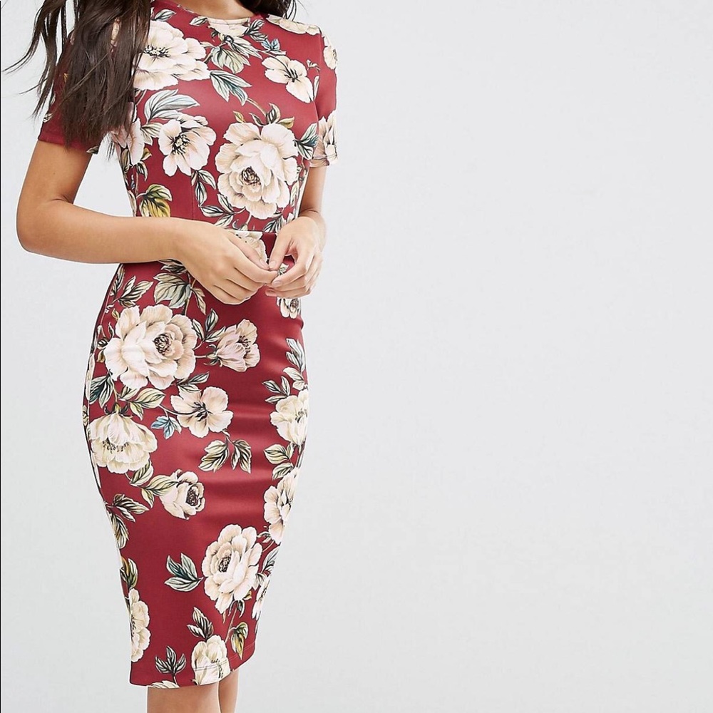 Floral midi dress(no haggling plz)